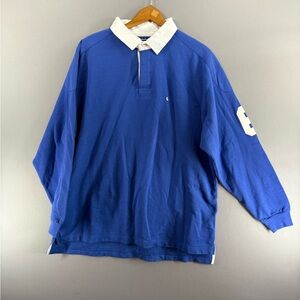 NWT Vintage Gap varsity Rugby Shirt Mens XL Heavy Cotton Polo Blue #5 Read